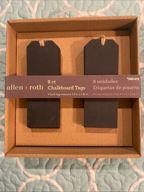 allen + roth Chalkboard Tags - Black Chalkboard Gift Tags (8 ct)
